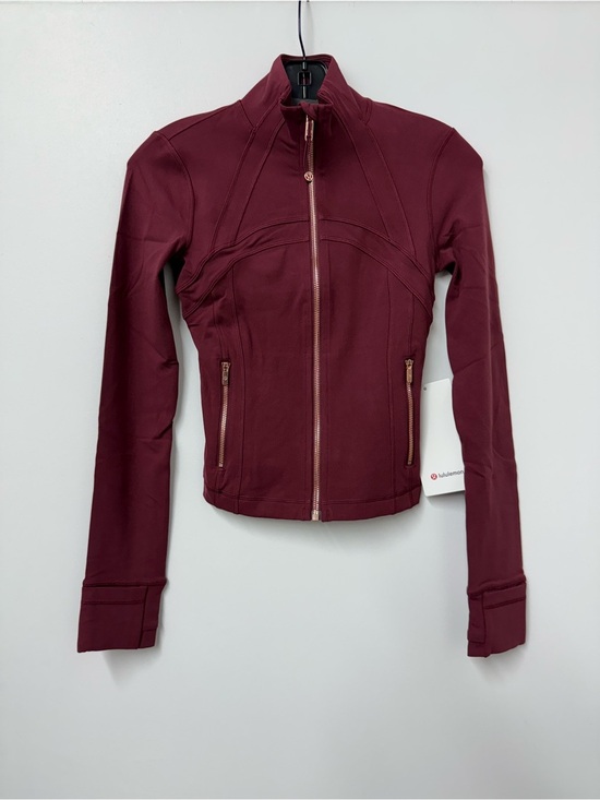 lululemon athletica Jackets & Blazers - LuluLemon Define Cropped Jacket Nulu in Burgundy Bay/Rose Gold